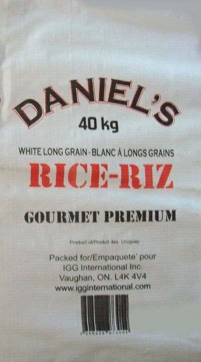 Daniels Gourmet Food Products - White Long Grain Rice 40kg
